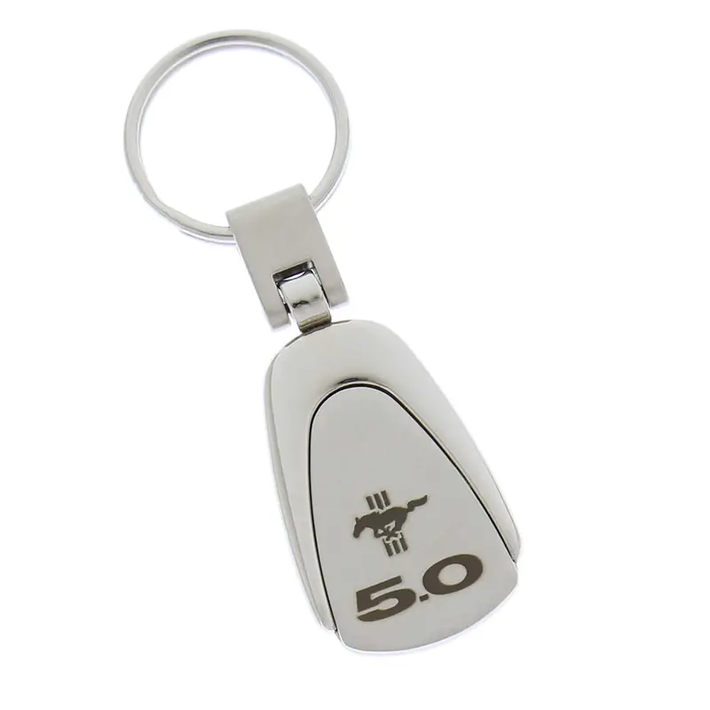 Ford Mustang 5.0 Tear Drop Key Chain (Chrome) 1