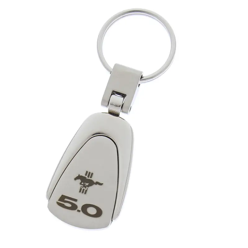 Ford Mustang 5.0 Tear Drop Key Chain (Chrome) 2