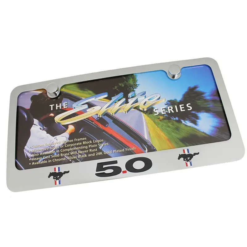 Ford Mustang 50 License Plate Frame (Chrome) 1