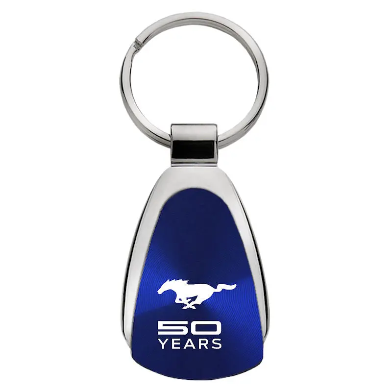 Ford Mustang 50 Years Tear Drop Key Ring 1