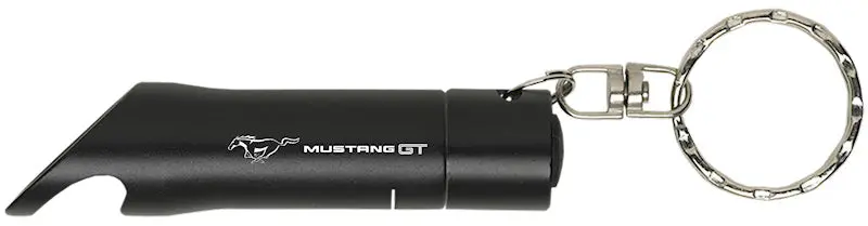 Ford Mustang Gt Flashlight Bottle Opener Keychain (Black) 1