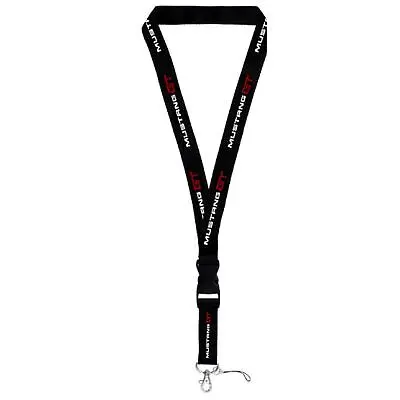 Ford Mustang Gt Lanyard (Red On Black) 1