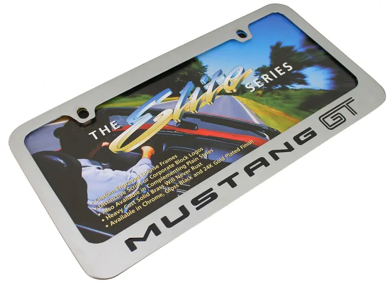 Ford Mustang Gt License Plate Frame (Chrome) 2