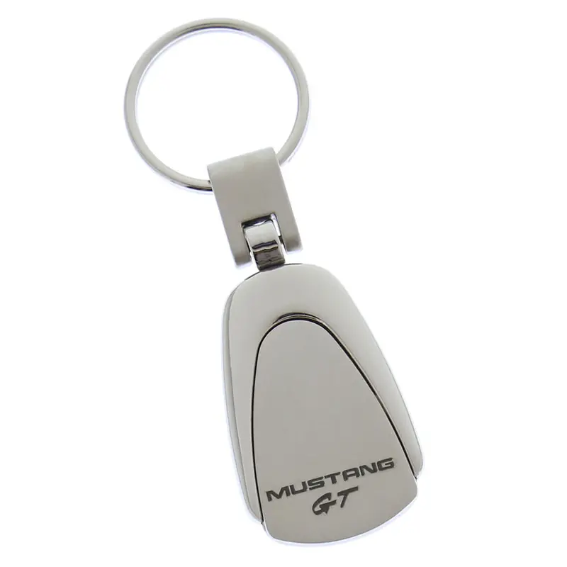 Ford Mustang Gt Tear Drop Metal Key Chain (Chrome) 1