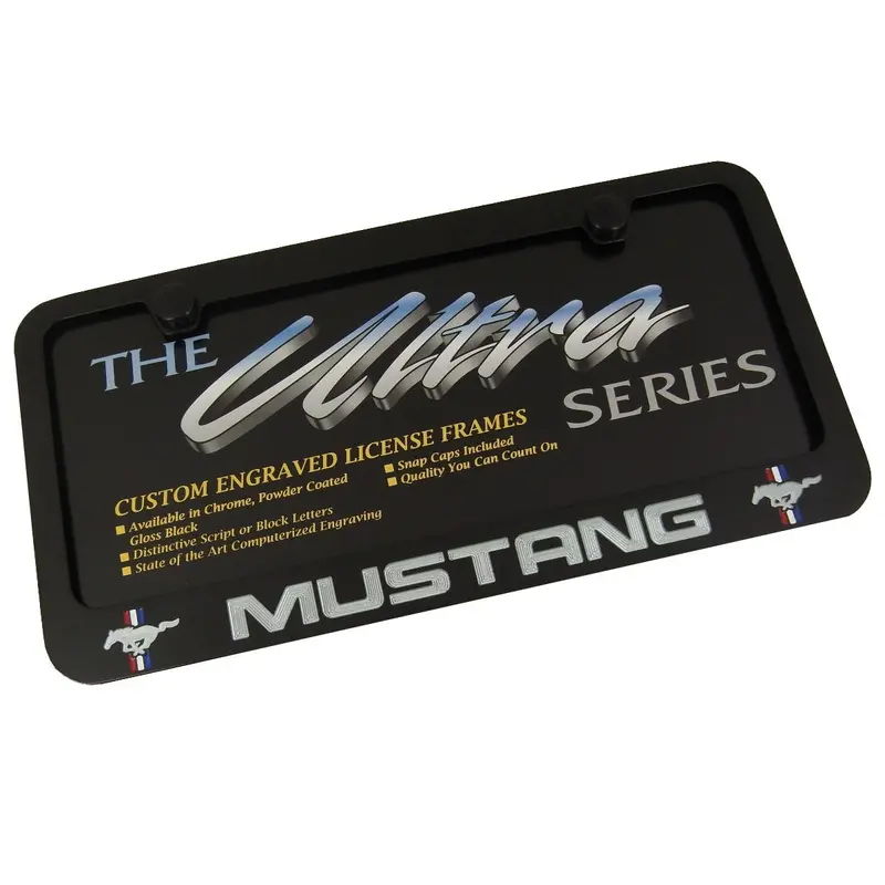 Ford Mustang License Plate Frame (Black) 1