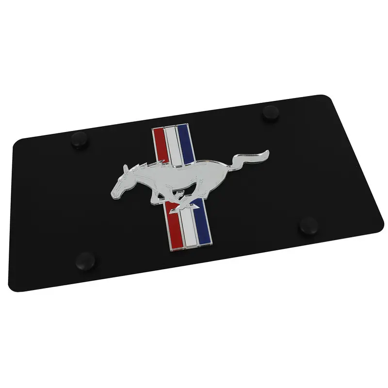 Ford Mustang Logo License Plate (Black) 1
