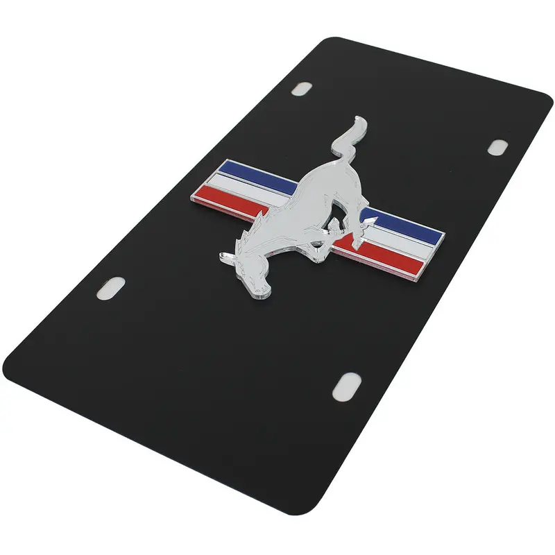 Ford Mustang Logo License Plate (Black) 2