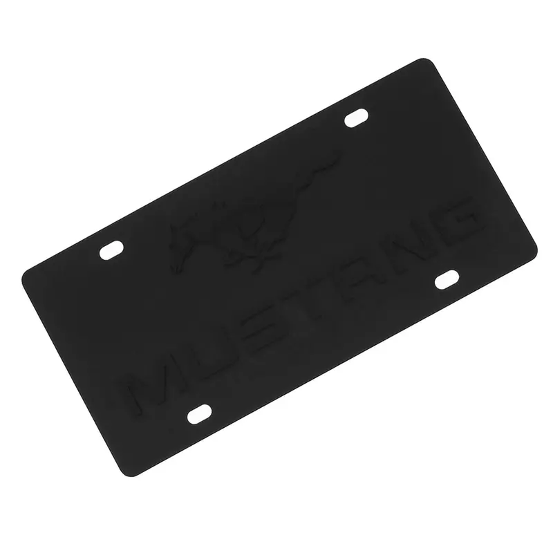 Ford Mustang Logo License Plate (Carbon Black) 1