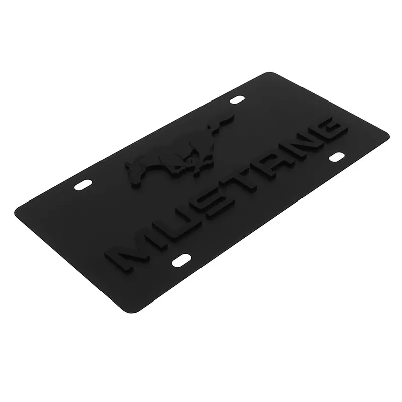 Ford Mustang Logo License Plate (Carbon Black) 2