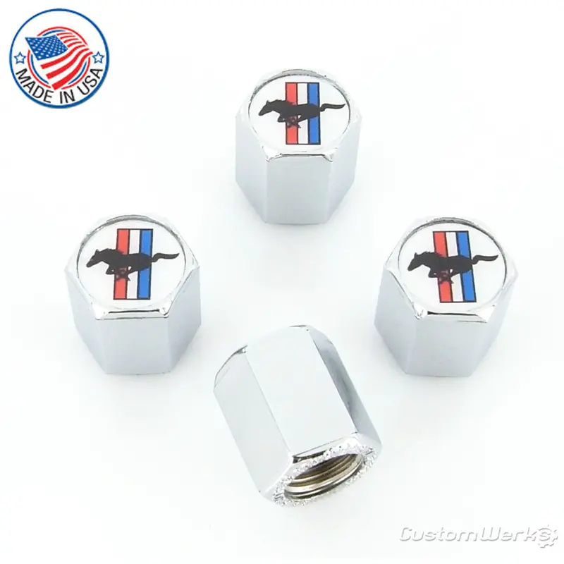 Ford Mustang Logo Tire Stem Valve Caps 2