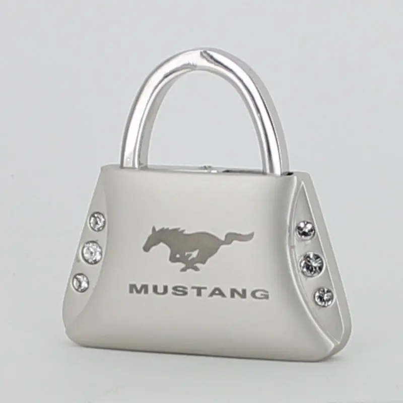 Ford Mustang Purse Shape Keychain (Chrome) 1