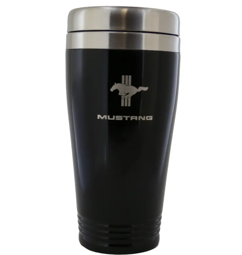 Ford Mustang Tri Bar Stainless Steel Travel Mug 1