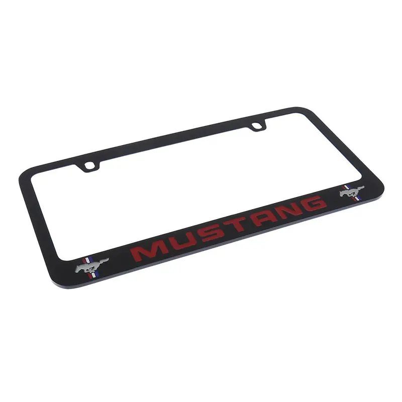 Ford Mustnag License Plate Frame (Red On Black) 2