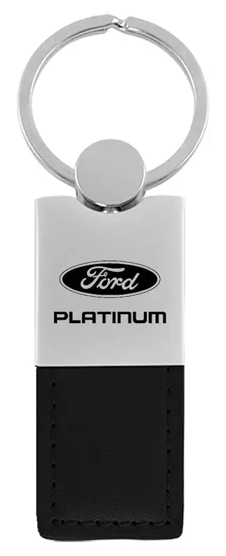 Ford Platinum Leather Key Ring (Black) 1