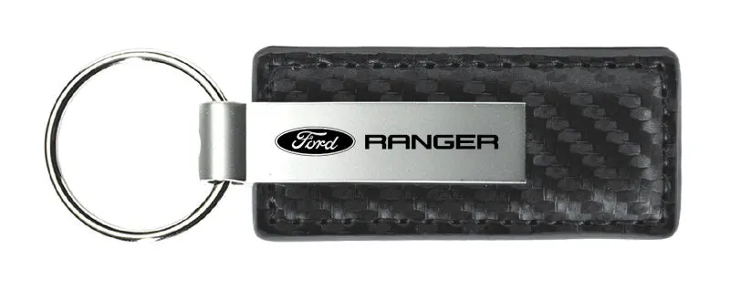 Ford Ranger Carbon Fiber Leather Keychain (Gunmetal) 1