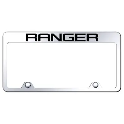 Ford Ranger Laser Etched Stainless Steel Truck License Plate Frame (Chrome) 1