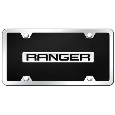 Ford Ranger Name Acrylic License Plate Kit (Chrome On Black) 1