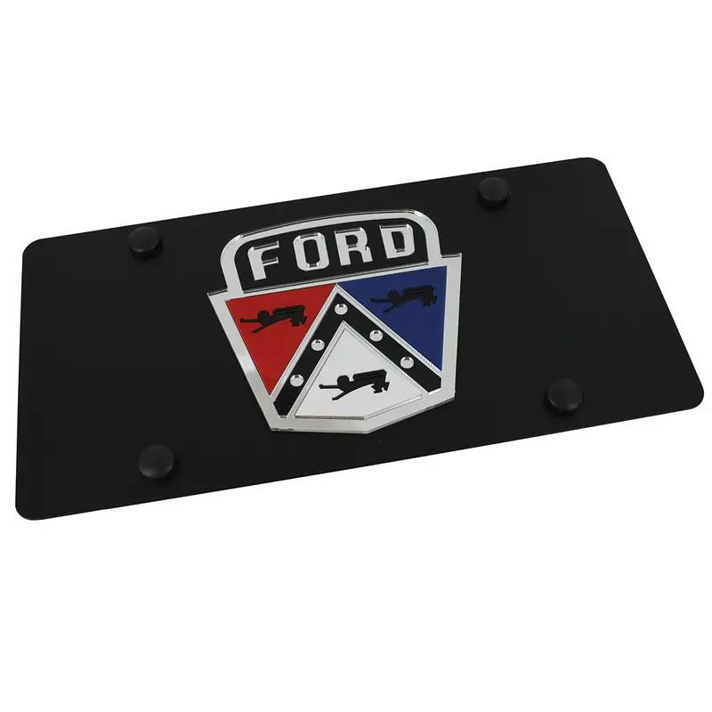 Ford Retro Logo License Plate (Black) 1