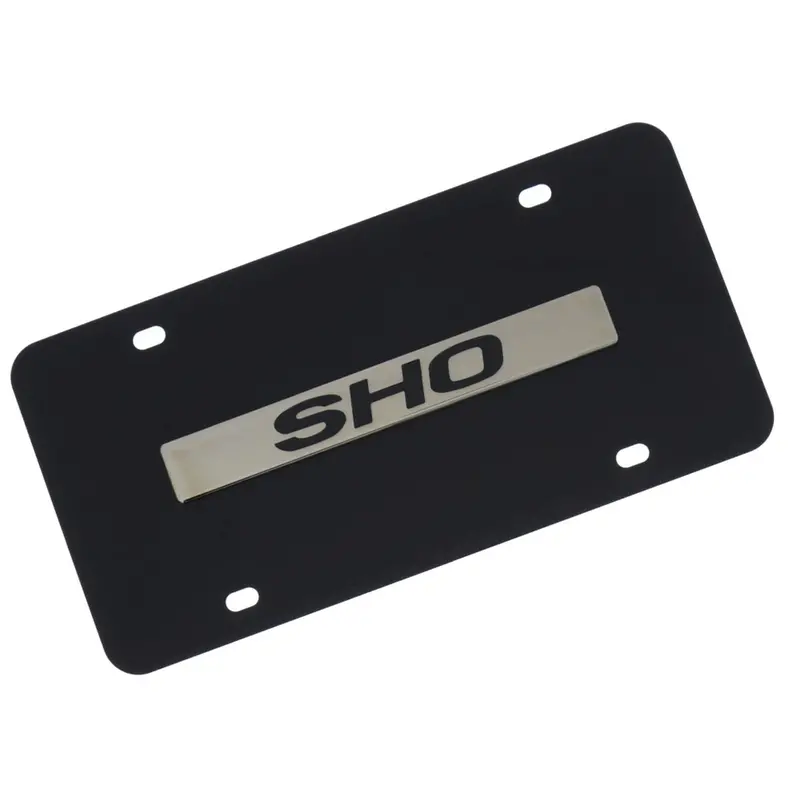 Ford Sho Badge License Plate (Chrome On Black) 1