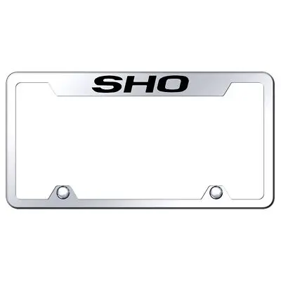 Ford Sho Logo Stainless Steel Truck Cut-Out License Plate Frame (Chrome) 1
