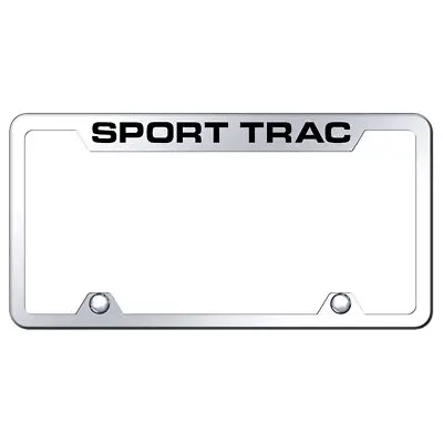 Ford Sport Trac Logo Stainless Steel Truck Cut-Out License Plate Frame (Chrome) 1