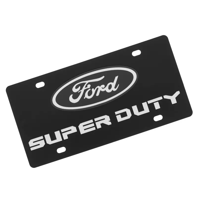 Ford Super Duty Dual Logo License Plate (Carbon Black) 1