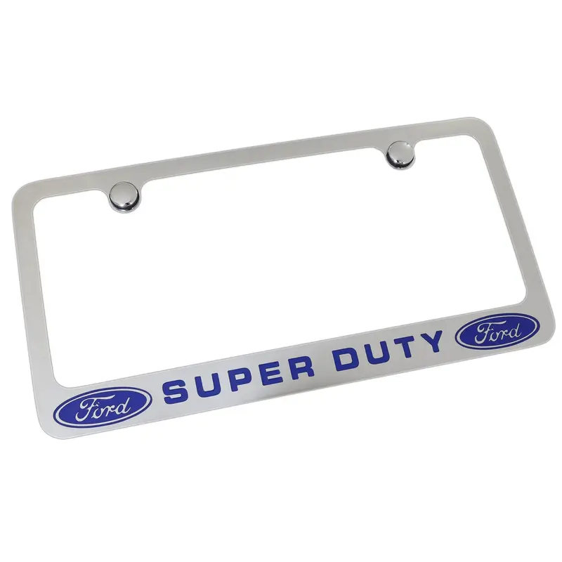 Ford Super Duty Dual Logo License Plate Frame (Chrome) 1