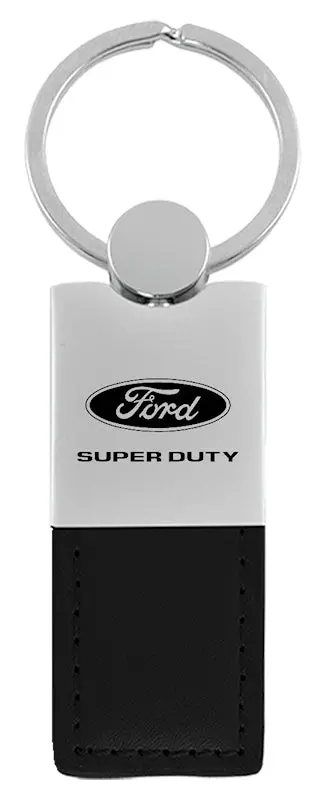 Ford Super Duty Duo Rectangular Leather Key Chain 1