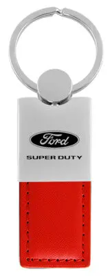 Ford Super Duty Duo Rectangular Leather Key Chain 2