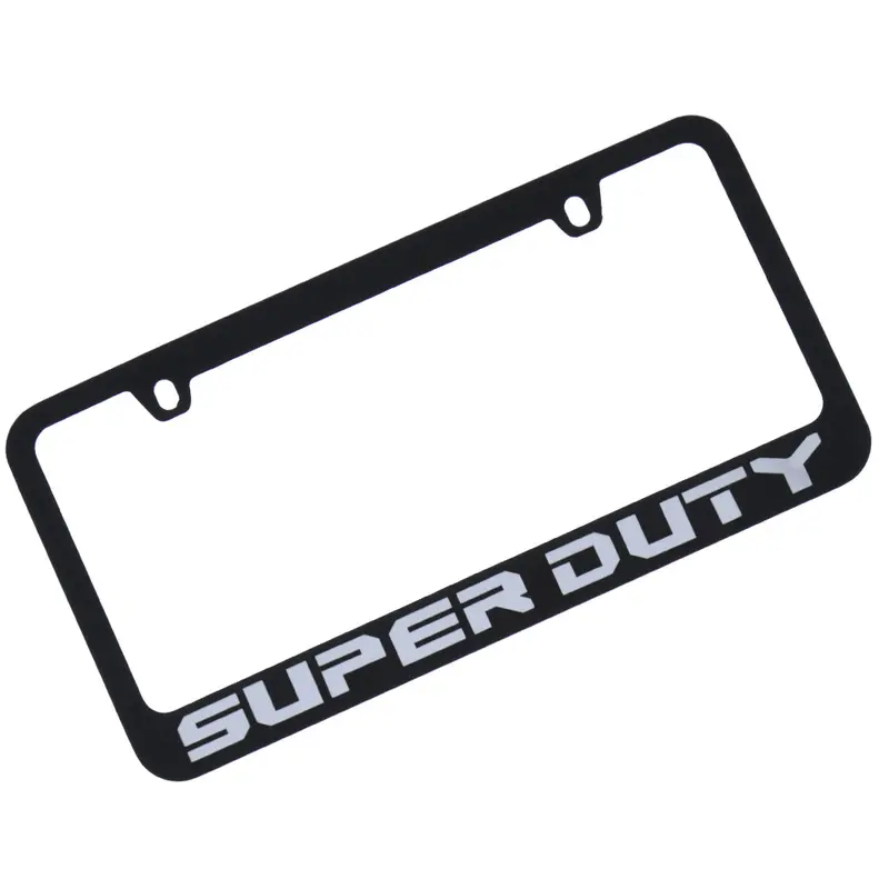 Ford Super Duty License Plate Frame (White On Black) 1
