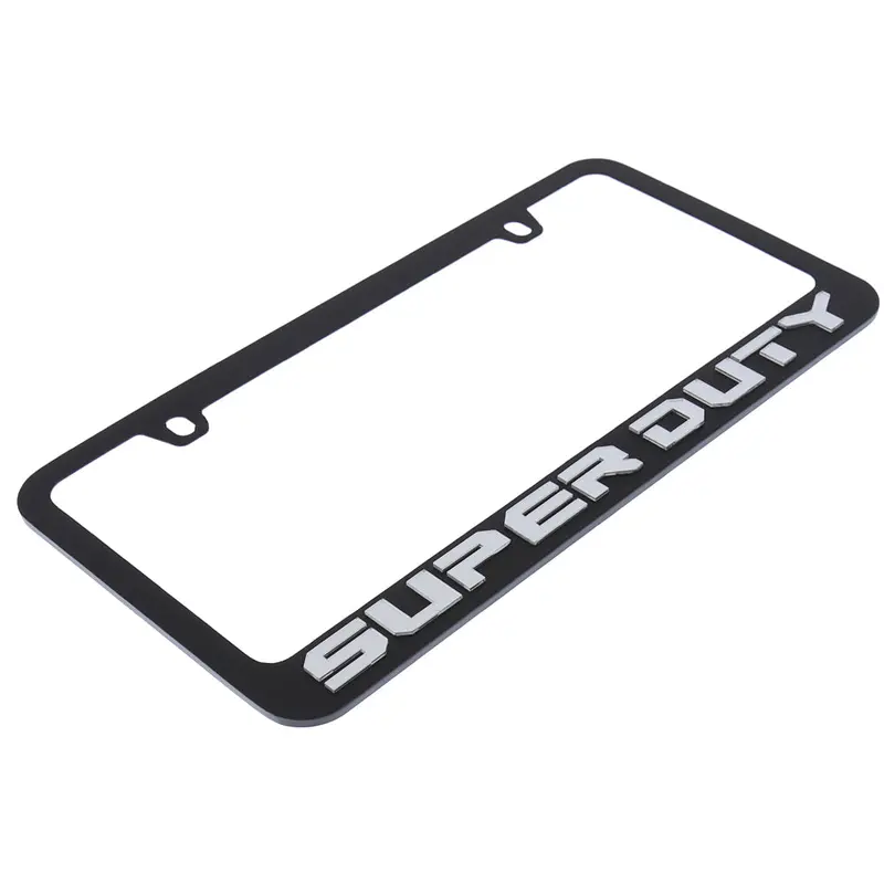Ford Super Duty License Plate Frame (White On Black) 2