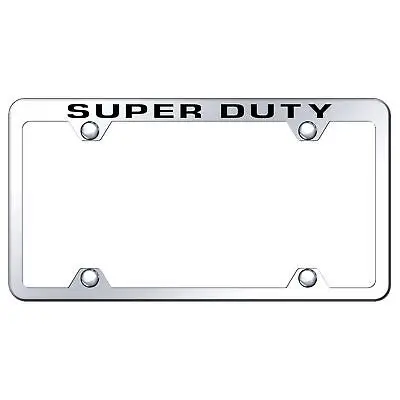 Ford Super Duty Stainless Steel Wide Body Truck License Plate Frame (Chrome) 1