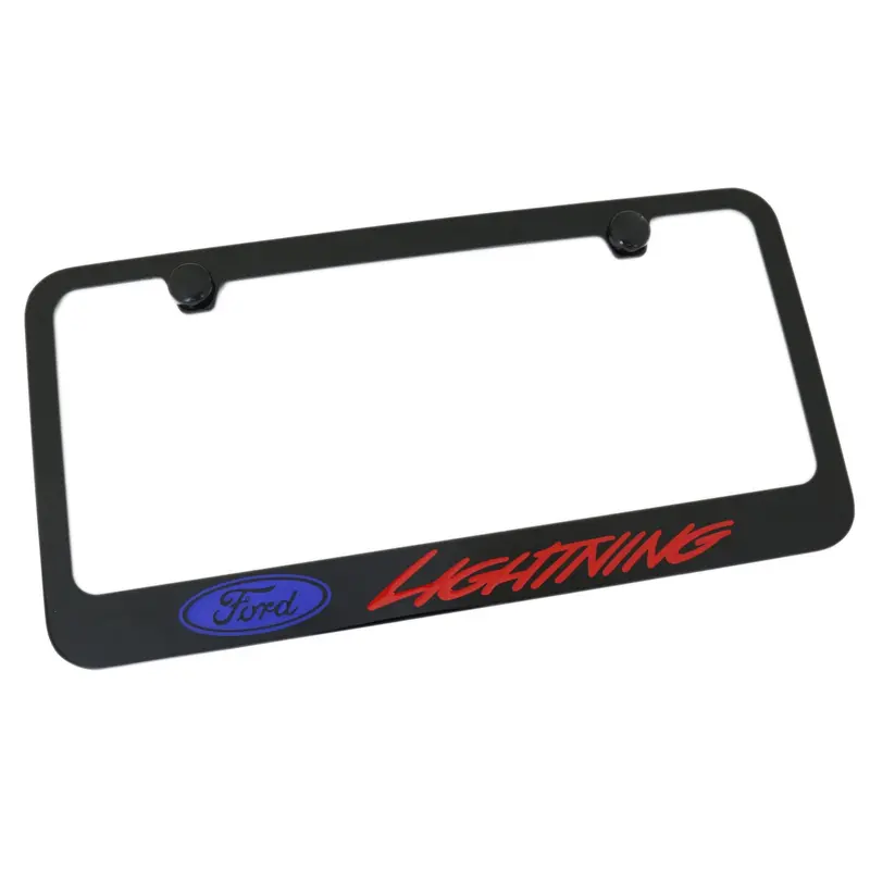 Ford Svt Lightning Red Name License Plate Frame (Black) 1