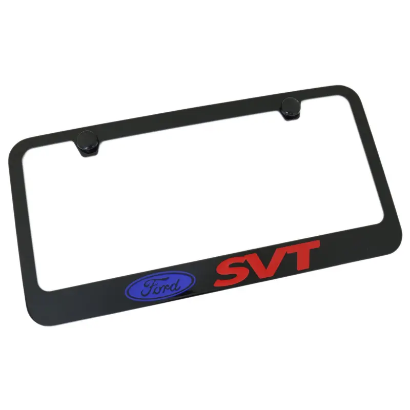 Ford Svt Red Name License Plate Frame (Black) 1