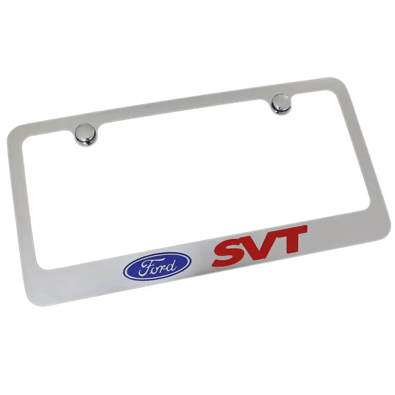 Ford Svt Red Name License Plate Frame (Chrome) 1