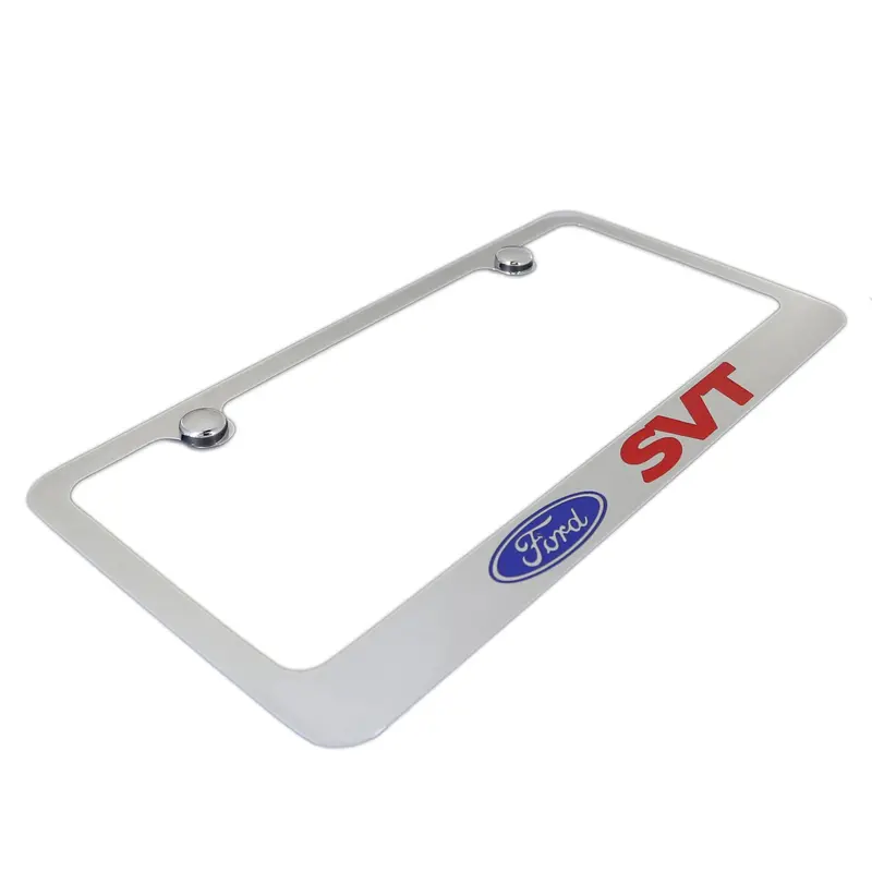 Ford Svt Red Name License Plate Frame (Chrome) 2