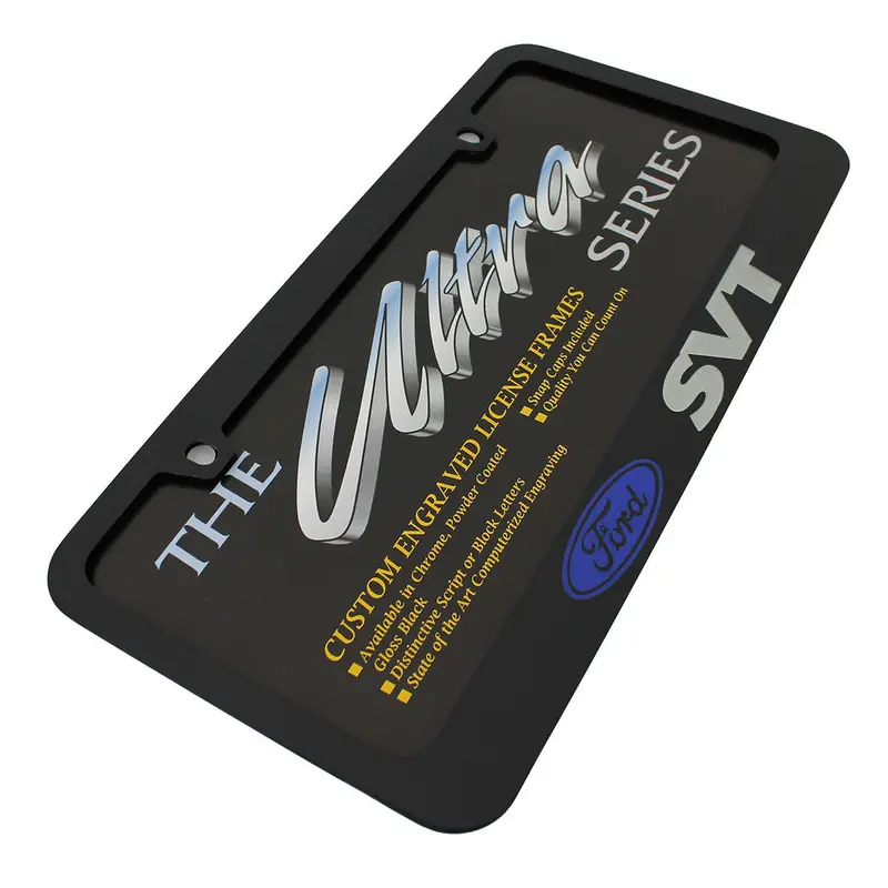 Ford Svt Silver Fill License Plate Frame (Black) 2