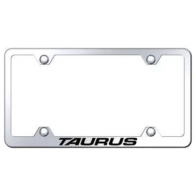 Ford Taurus Laser Etched Logo Wide Body License Plate Frame (Chrome) 1