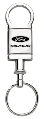 Ford Taurus Satin Chrome Valet Key Chain (Silver) 1