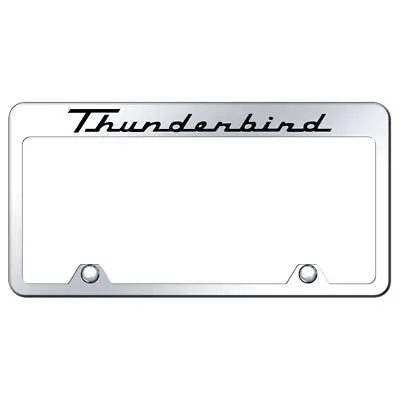Ford Thunderbird Laser Etched Stainless Steel Truck License Plate Frame (Chrome) 1
