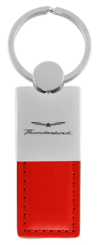 Ford Thunderbird Leather Key Ring (Red) 1