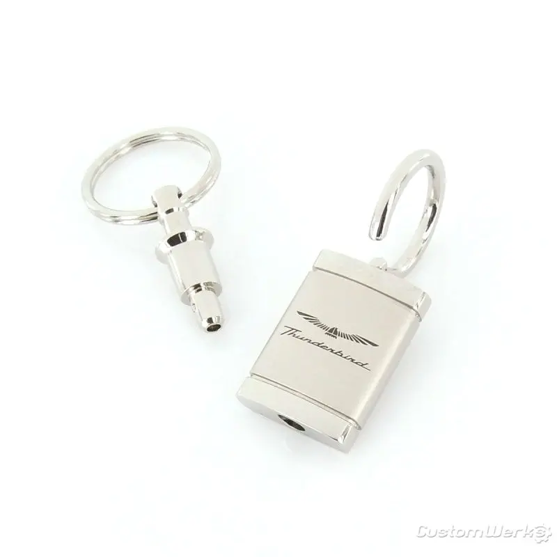 Ford Thunderbird Satin Valet Keychain (Chrome) 2