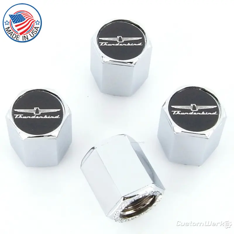 Ford Thunderbird Valve Caps (Chrome) 1