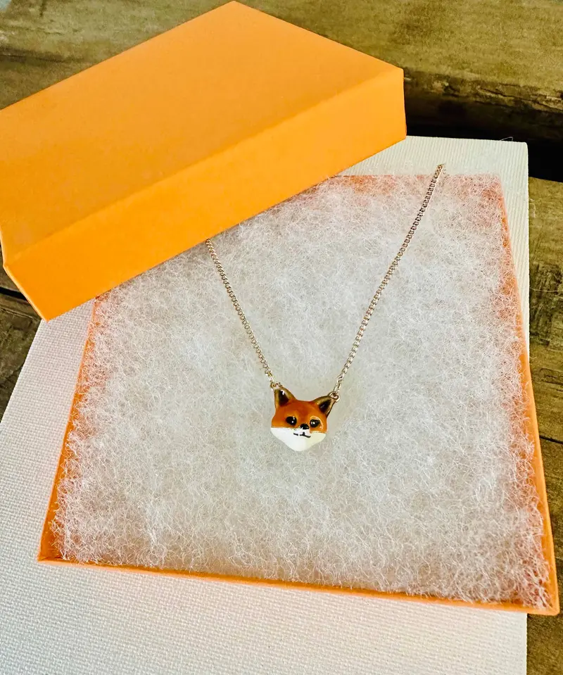 Fox Ceramic Necklace 2