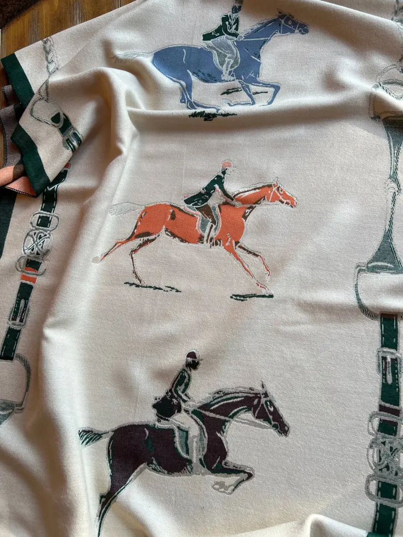 Fox Hunter Jumper English Side Saddle Equestrian Horse Scarf 2