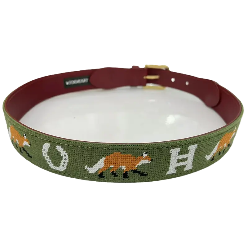 Foxheart Needlepoint Belt 1