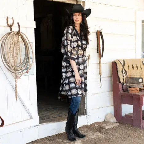 Fringe Scarves Big Concho Kimono Robe 1