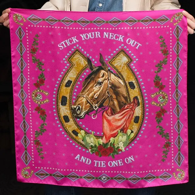 Fringe Scarves Hot Pink Hold Your Horses Scarf 1