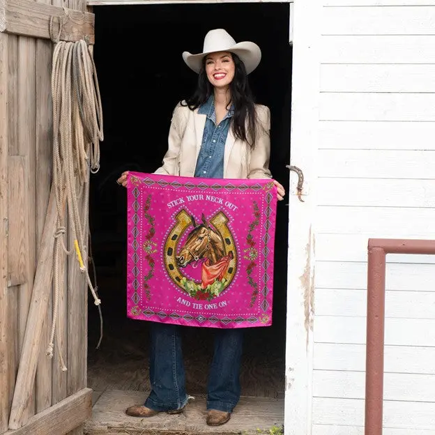 Fringe Scarves Hot Pink Hold Your Horses Scarf 2