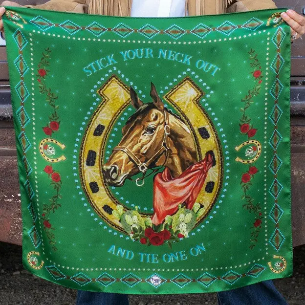 Fringe Scarves Kelly Green Hold Your Horses Scarf 1